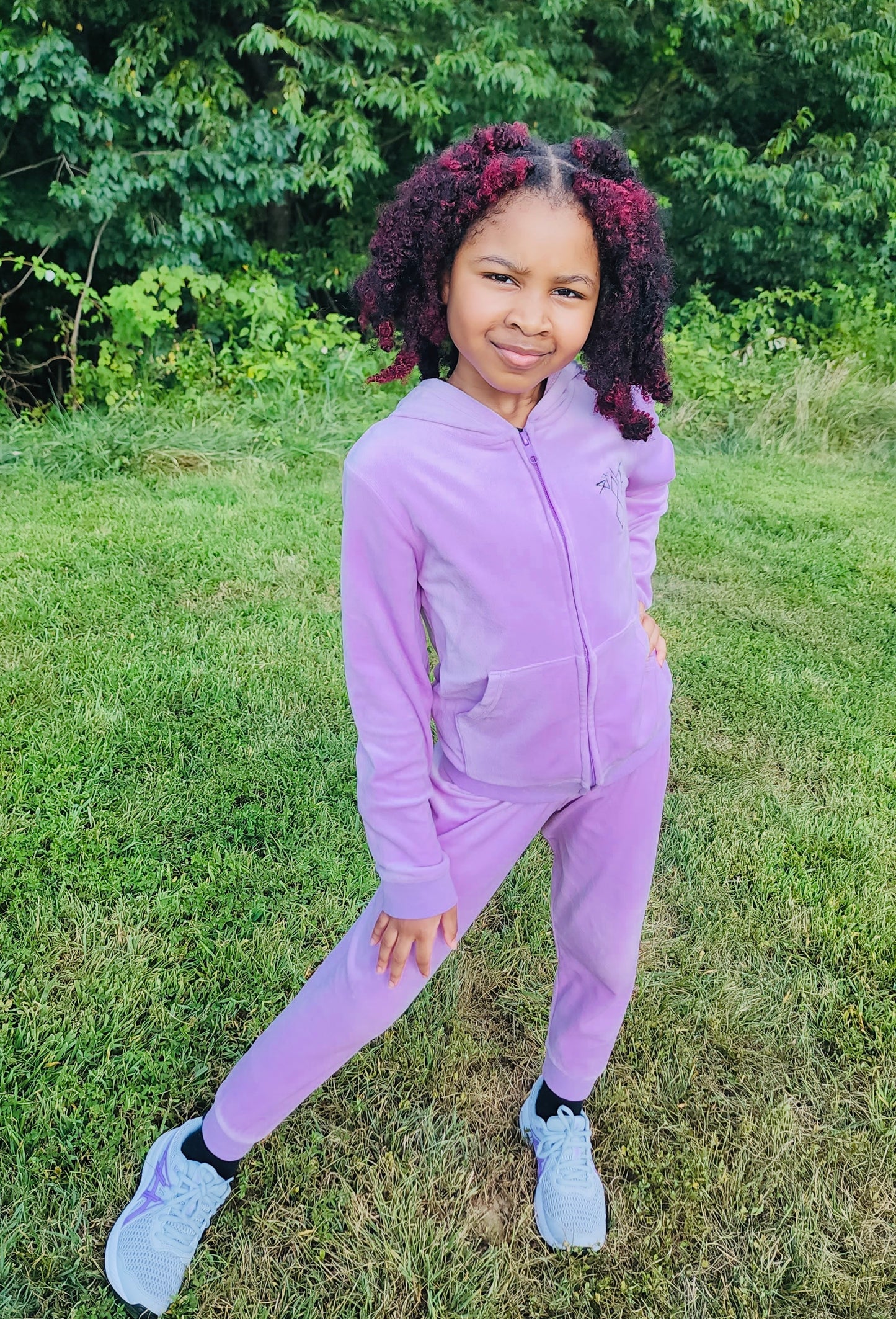 Junior Girls Sweatsuit, Purple