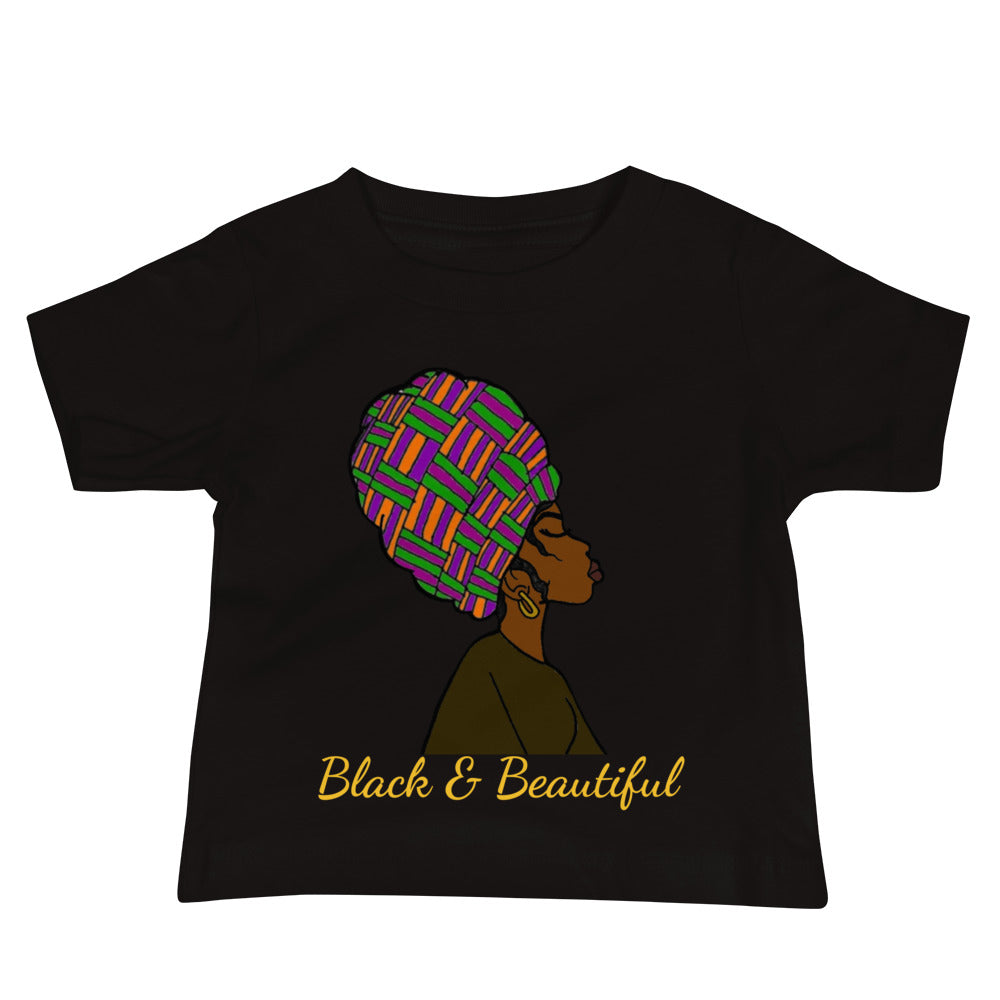 Black & Beautiful Short Sleeve Baby T-Shirt