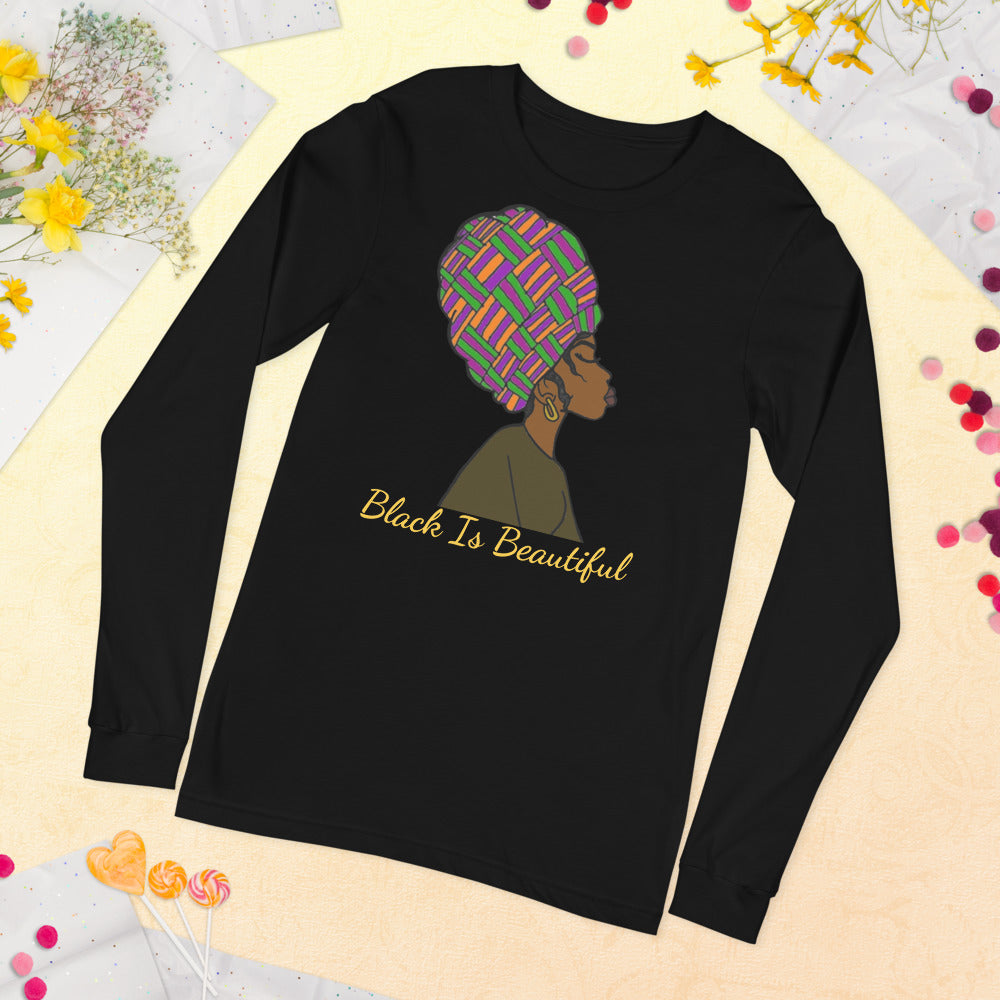 "Black Is Beautiful" Women and Girls Long Sleeve Shirt